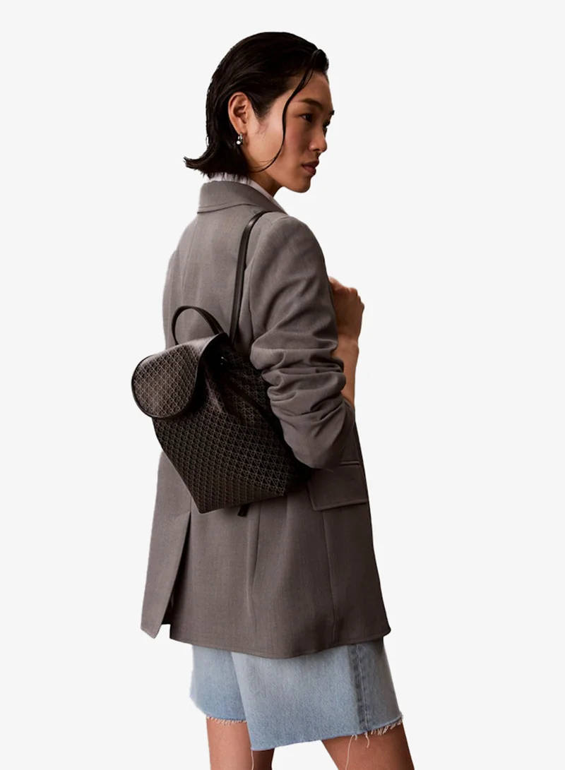 CALVIN KLEIN Allover Emblem Logo Mini Backpack